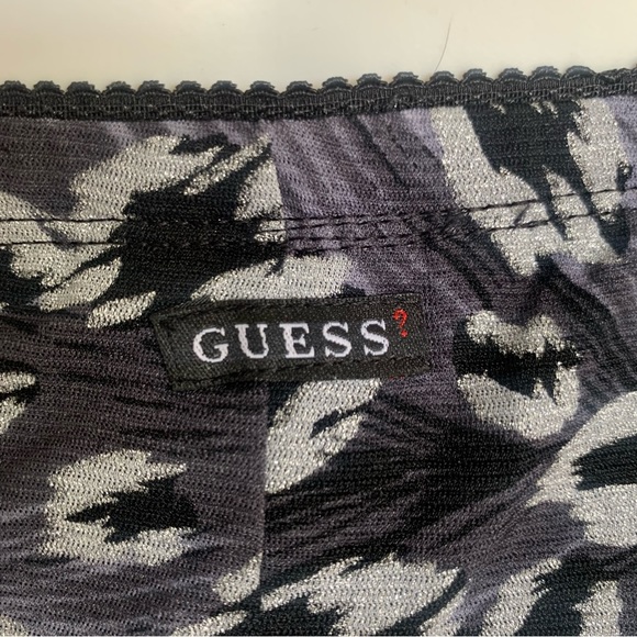 Vintage Y2K Guess Stretch Lace Trim Feather Animal Skirt - Picture 9 of 13